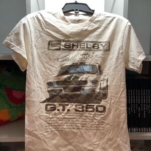 Selby Cream GT-350 Graphic Tee with Car Print